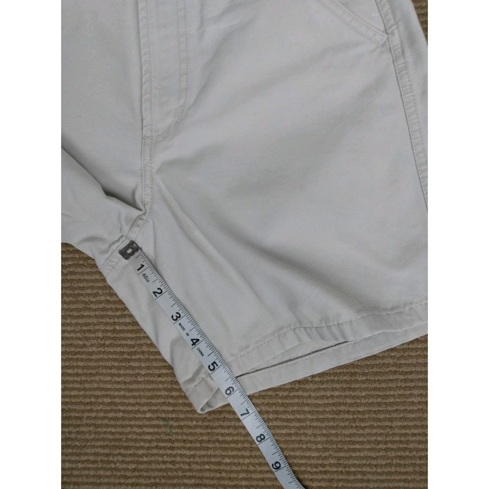 Columbia Womens Chino Shorts Beige Lined Flat Front 100% Cotton Size 6 - Picture 5 of 7